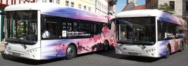Elektrobusse Salza Tours Motive Japanischer Garten und Rosengarten
