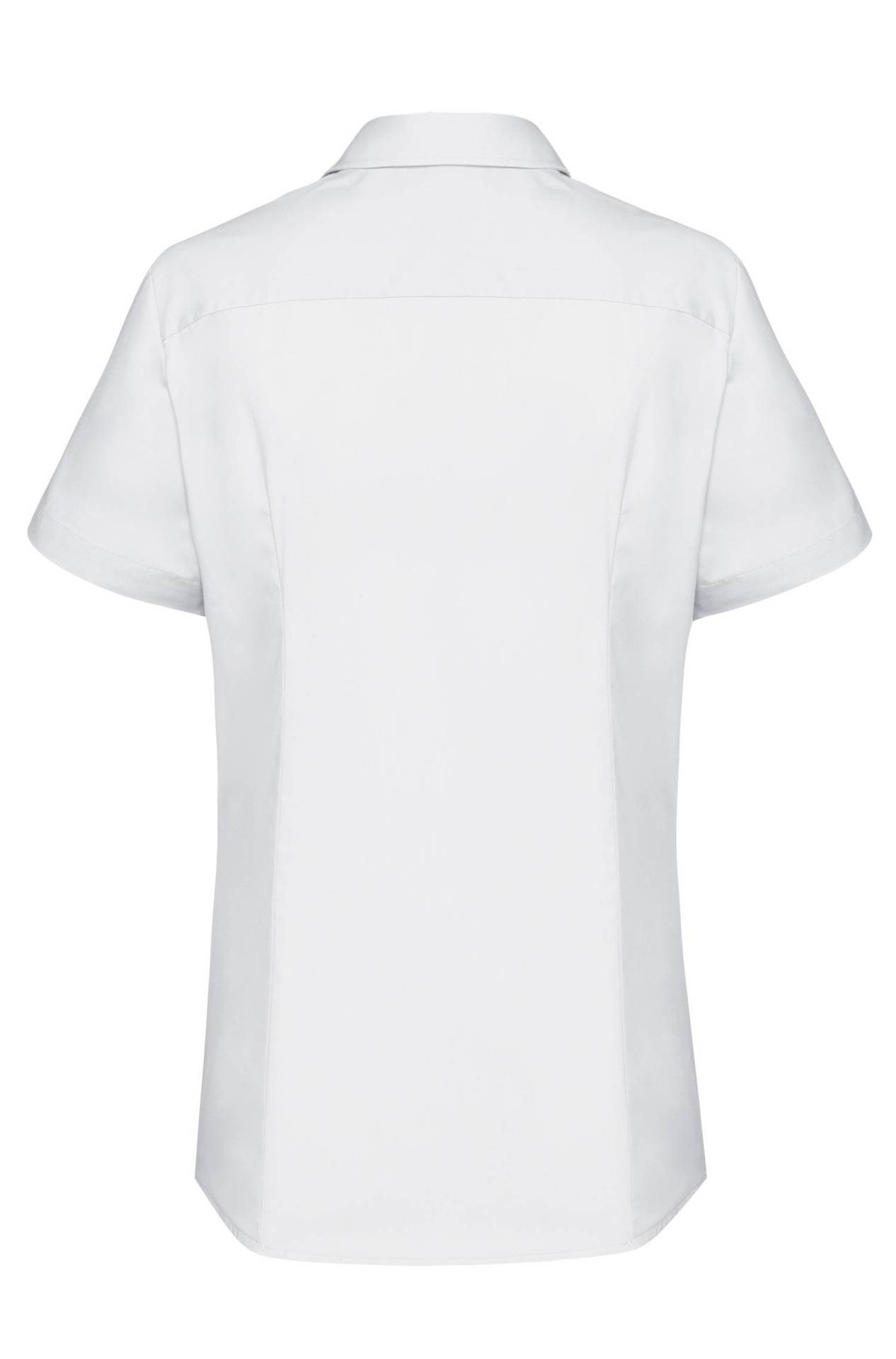 Damen-Bluse Kurzarm Basic Damen-Bluse Kurzarm Basic 6516.1120 in Weiss, Rückansicht