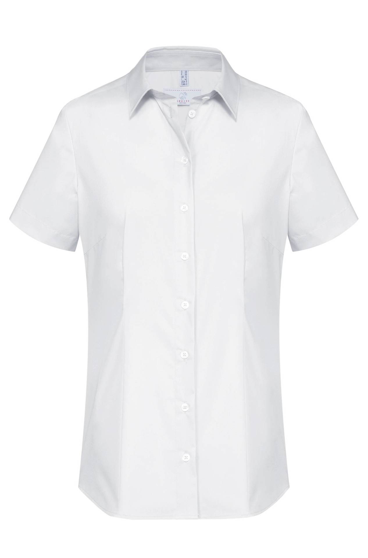 Damen-Bluse Kurzarm Basic 6516.1120, Weiss Damen-Bluse Kurzarm Basic