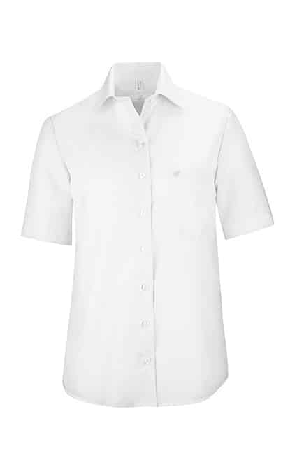 Damen-Bluse Kurzarm Comfort Fit Leasing 65530.1220, Weiss Damen-Bluse Kurzarm Comfort Fit Leasing