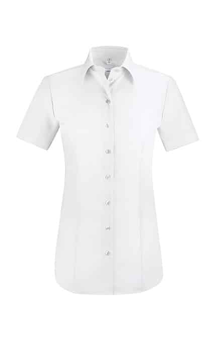 Damen-Bluse Kurzarm Leasing 65510.1220, Weiss Damen-Bluse Kurzarm Leasing