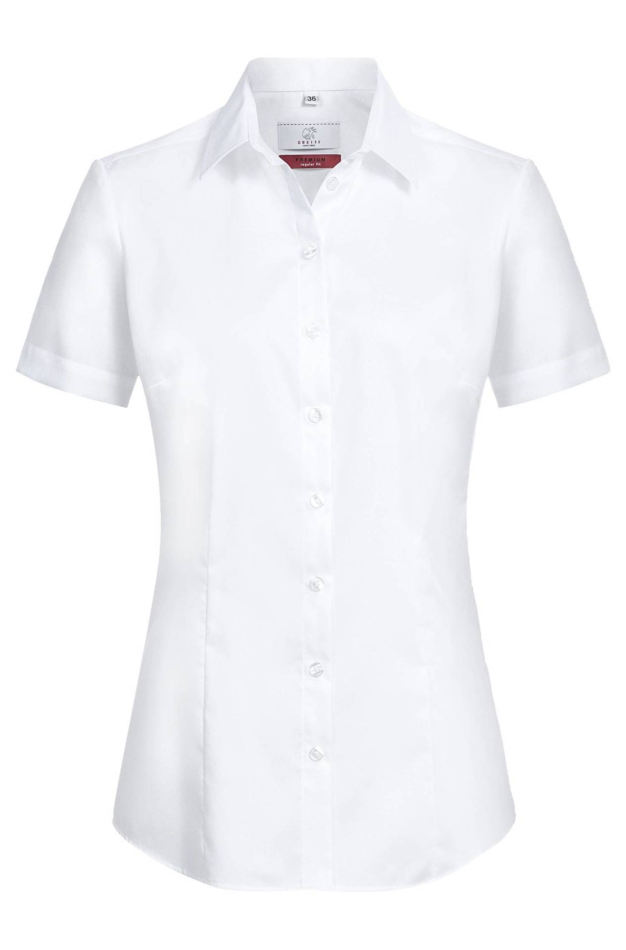 Damen-Bluse Kurzarm Premium 6563.1200, Weiss Damen-Bluse Kurzarm Premium