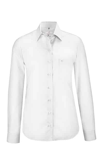 Damen-Bluse Langarm Comfort Fit Leasing 65520.1220, Weiss Damen-Bluse Langarm Comfort Fit Leasing