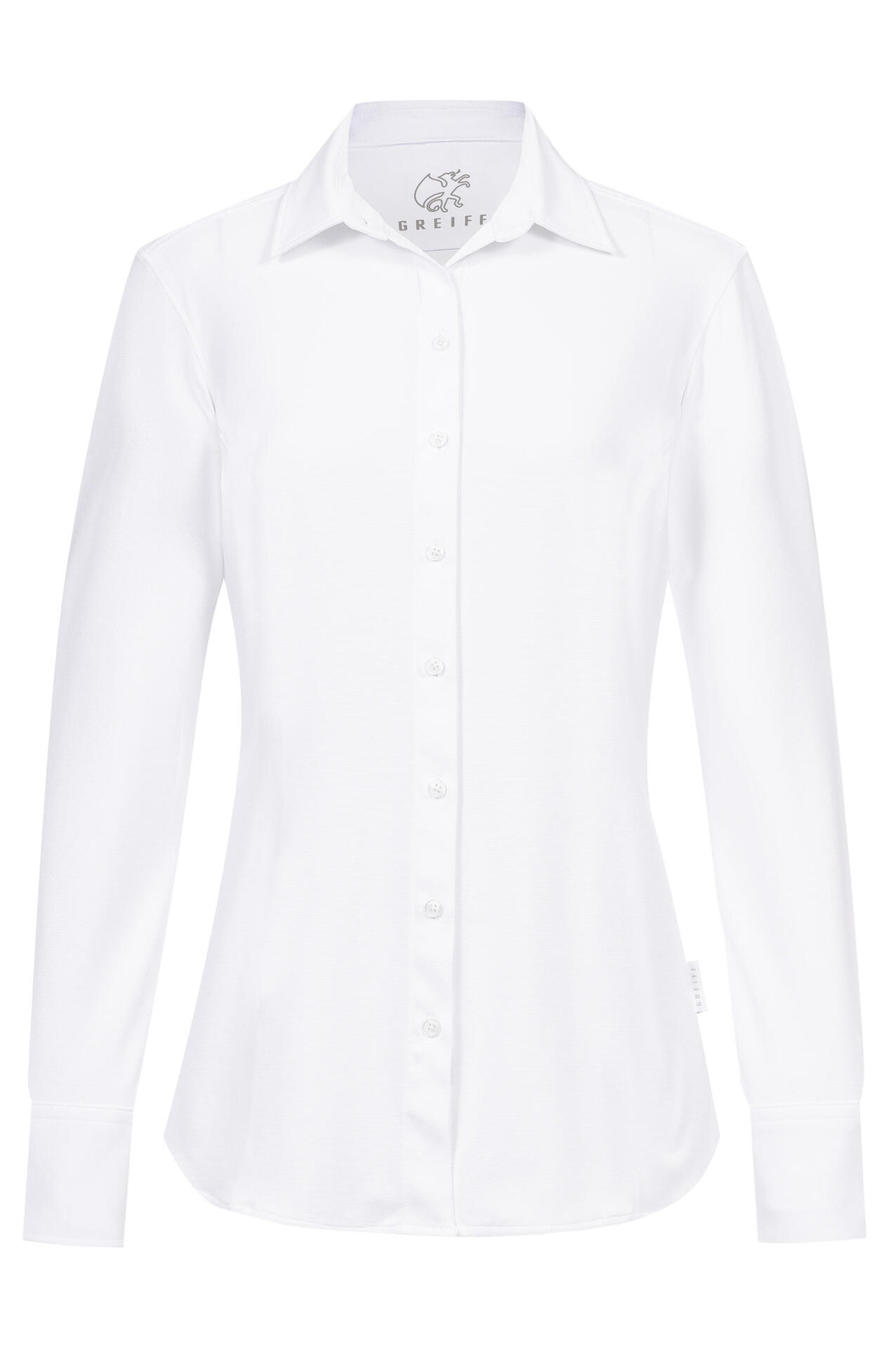 Damen-Bluse Langarm Flow 65011.1240, Weiss Damen-Bluse Langarm Flow