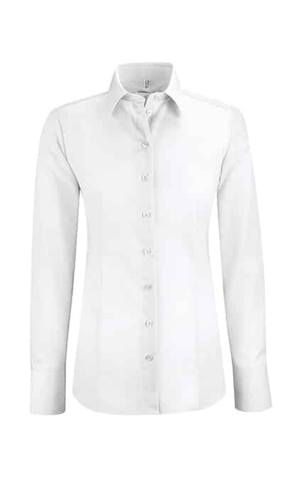 Damen-Bluse Langarm Leasing 65500.1220, Weiss Damen-Bluse Langarm Leasing