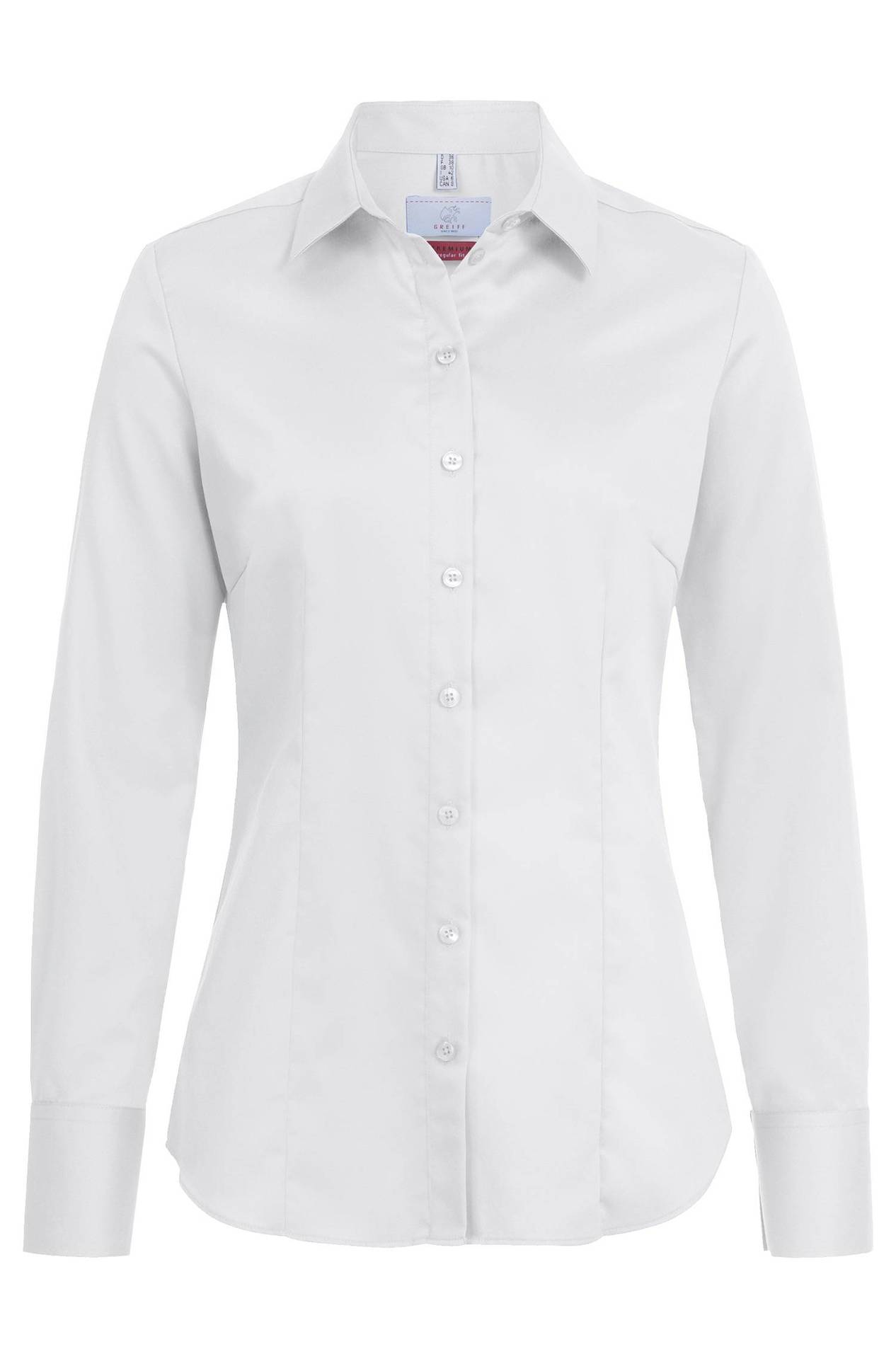 Damen-Bluse Langarm Premium 6562.1200, Weiss Damen-Bluse Langarm Premium