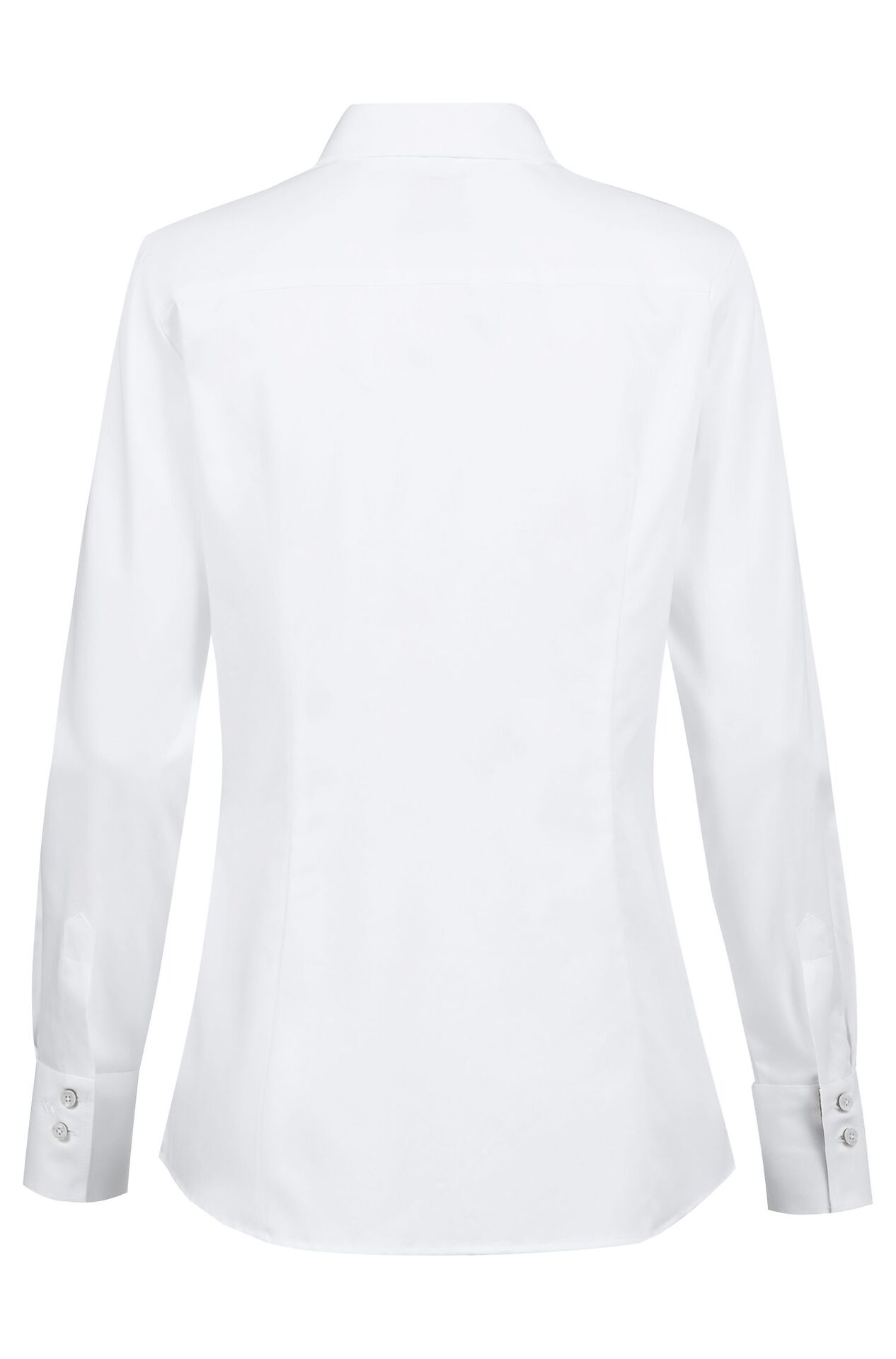 Damen-Bluse Langarm Premium 65621.1200 Damen-Bluse Langarm Premium 65621.1200 in Weiß/Kontrast grau, Rückansicht