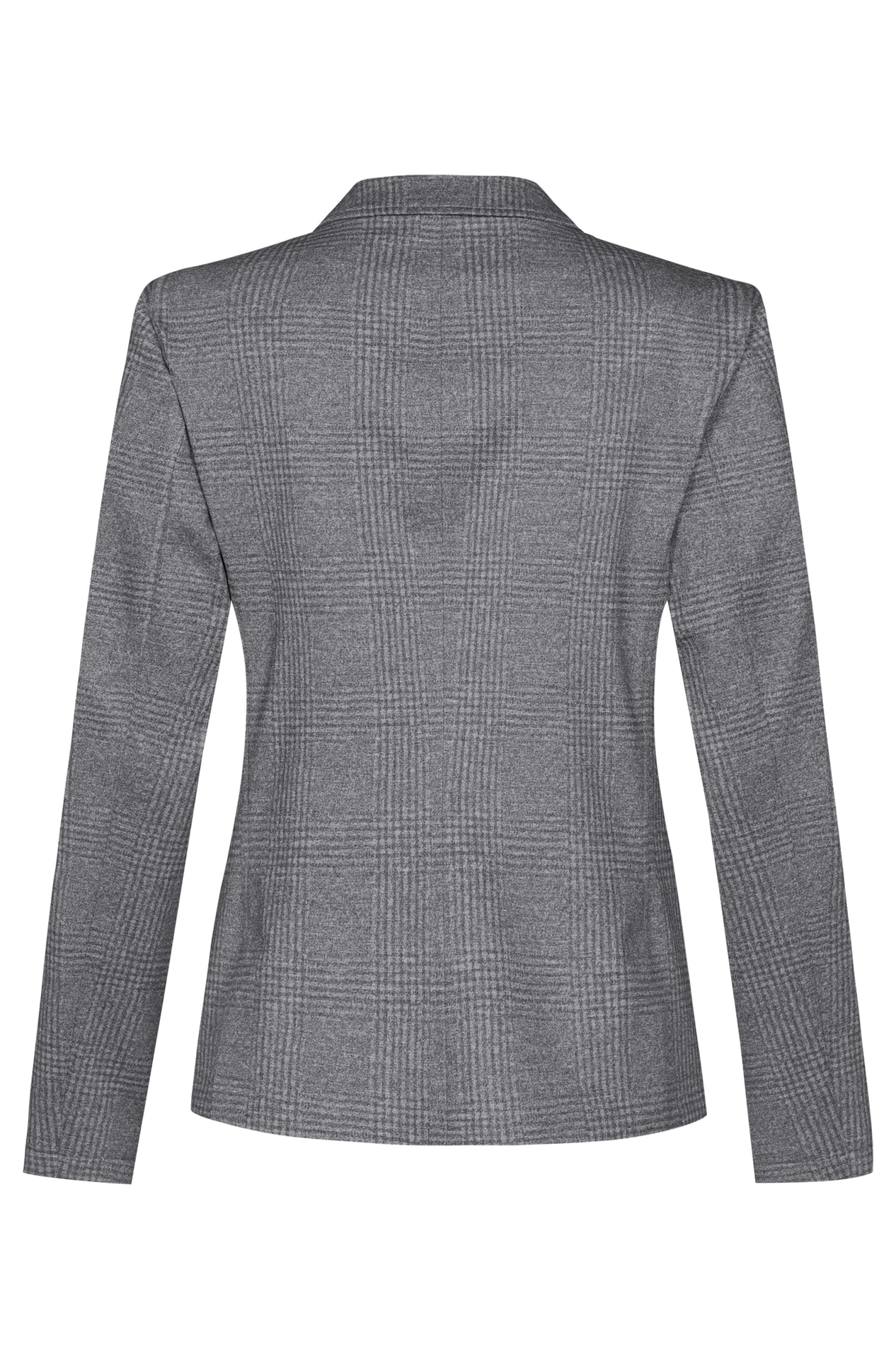 Damen-Jerseyblazer Casual helles Glencheck Damen-Jerseyblazer Casual 1460.2150 in Glencheck hellgrau, Rückansicht