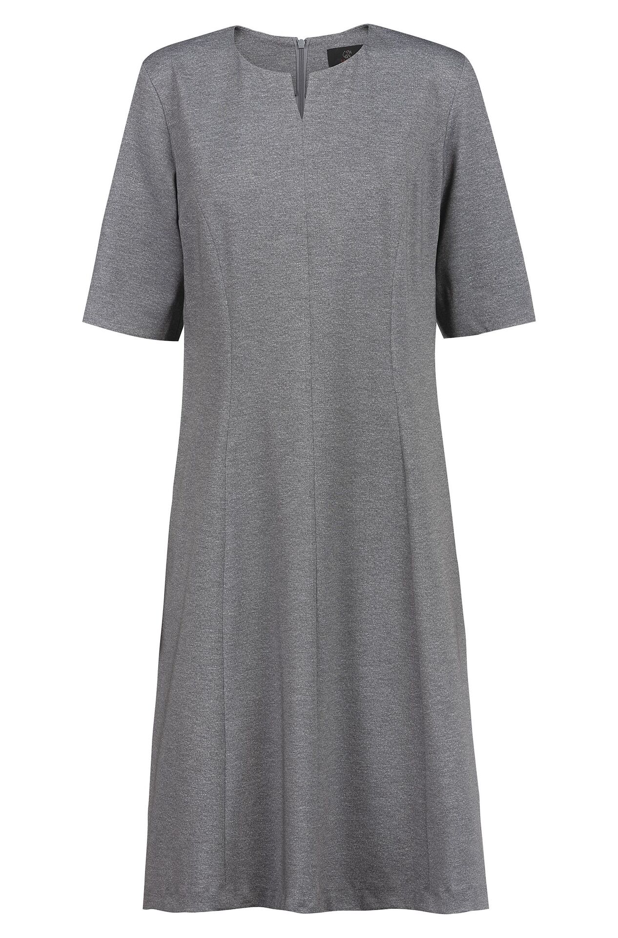 Damen-Jerseykleid Casual 10007.2155, Hellgrau meliert Damen-Jerseykleid Casual helle Melange