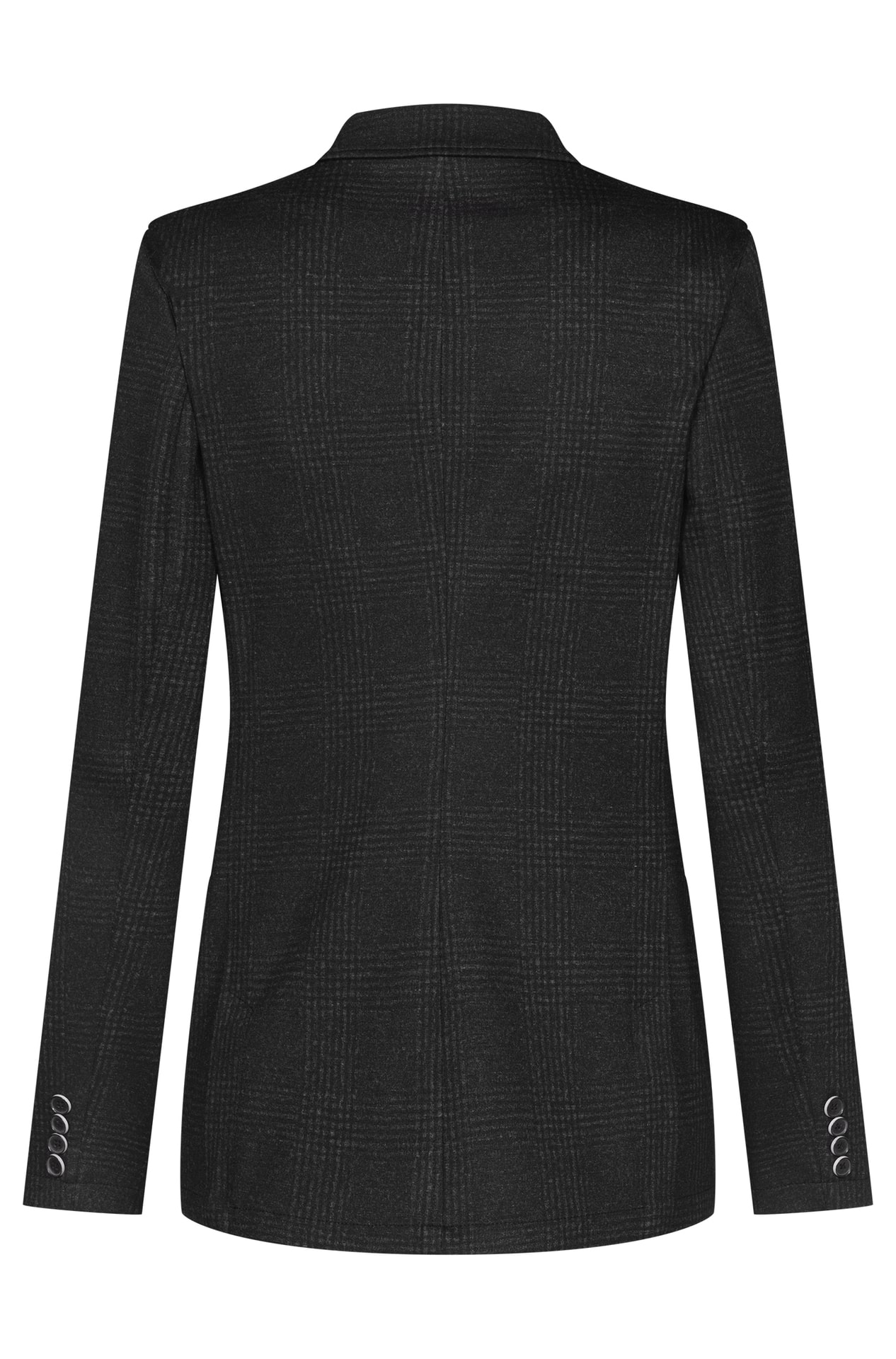 Damen-Jerseylangblazer Casual Glencheck Damen-Jerseylangblazer Casual 1449.2120 in Glencheck anthrazit, Rückansicht