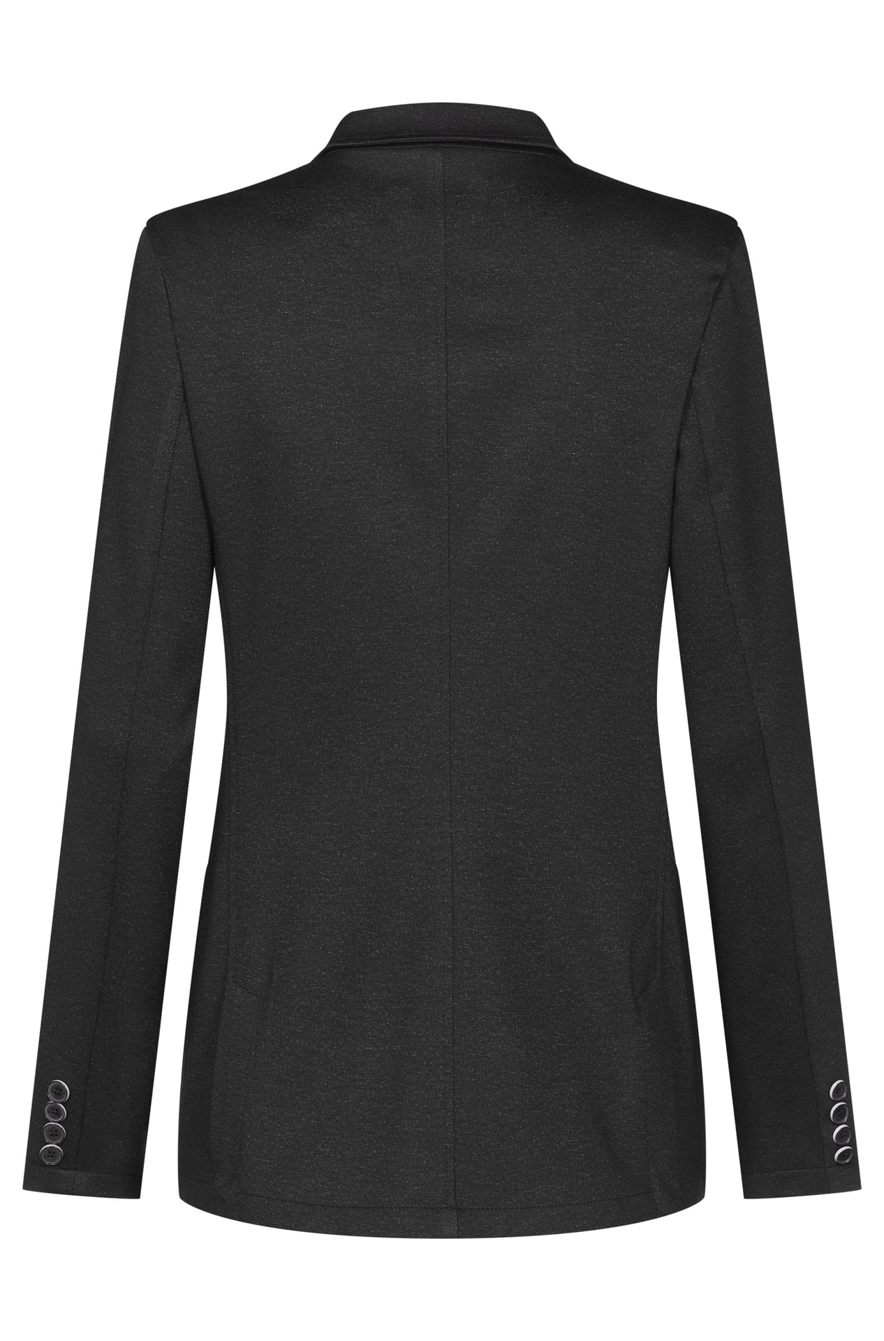 Damen-Jerseylangblazer Casual Melange Damen-Jerseylangblazer Casual 1449.2125 in Anthrazit meliert, Rückansicht