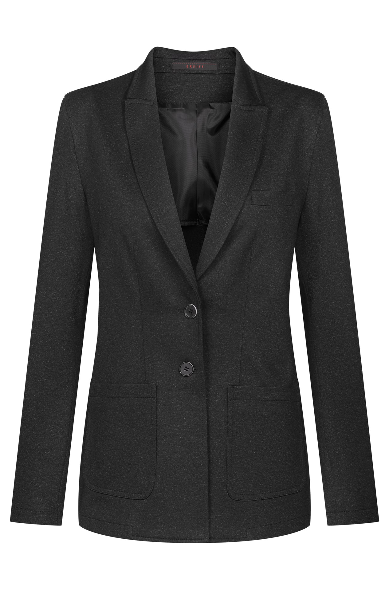 Damen-Jerseylangblazer Casual 1449.2125, Anthrazit meliert Damen-Jerseylangblazer Casual Melange