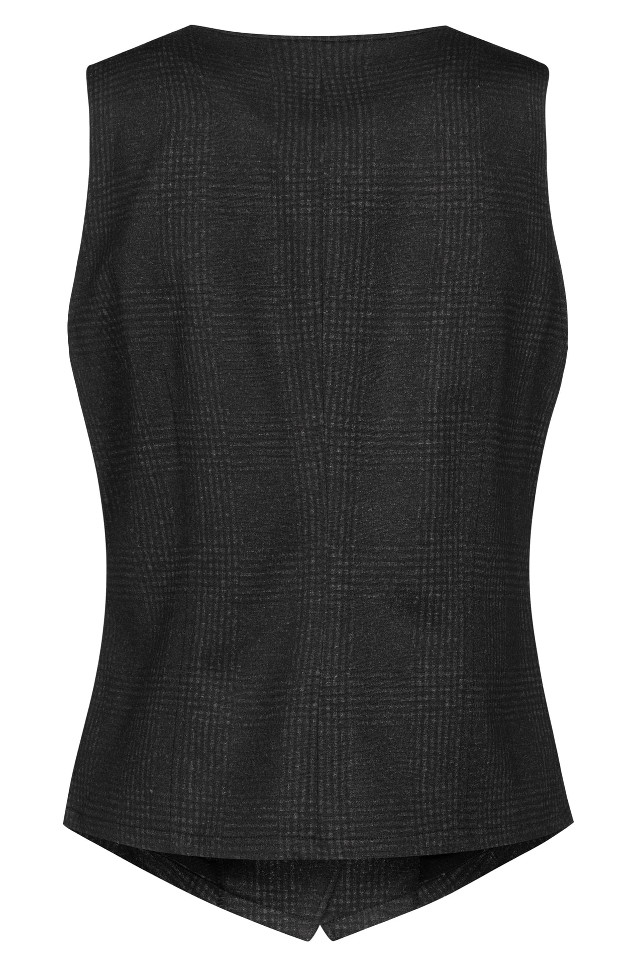 Damen-Jerseyweste Casual Glencheck Damen-Jerseyweste Casual 1722.2120 in Glencheck anthrazit, Rückansicht
