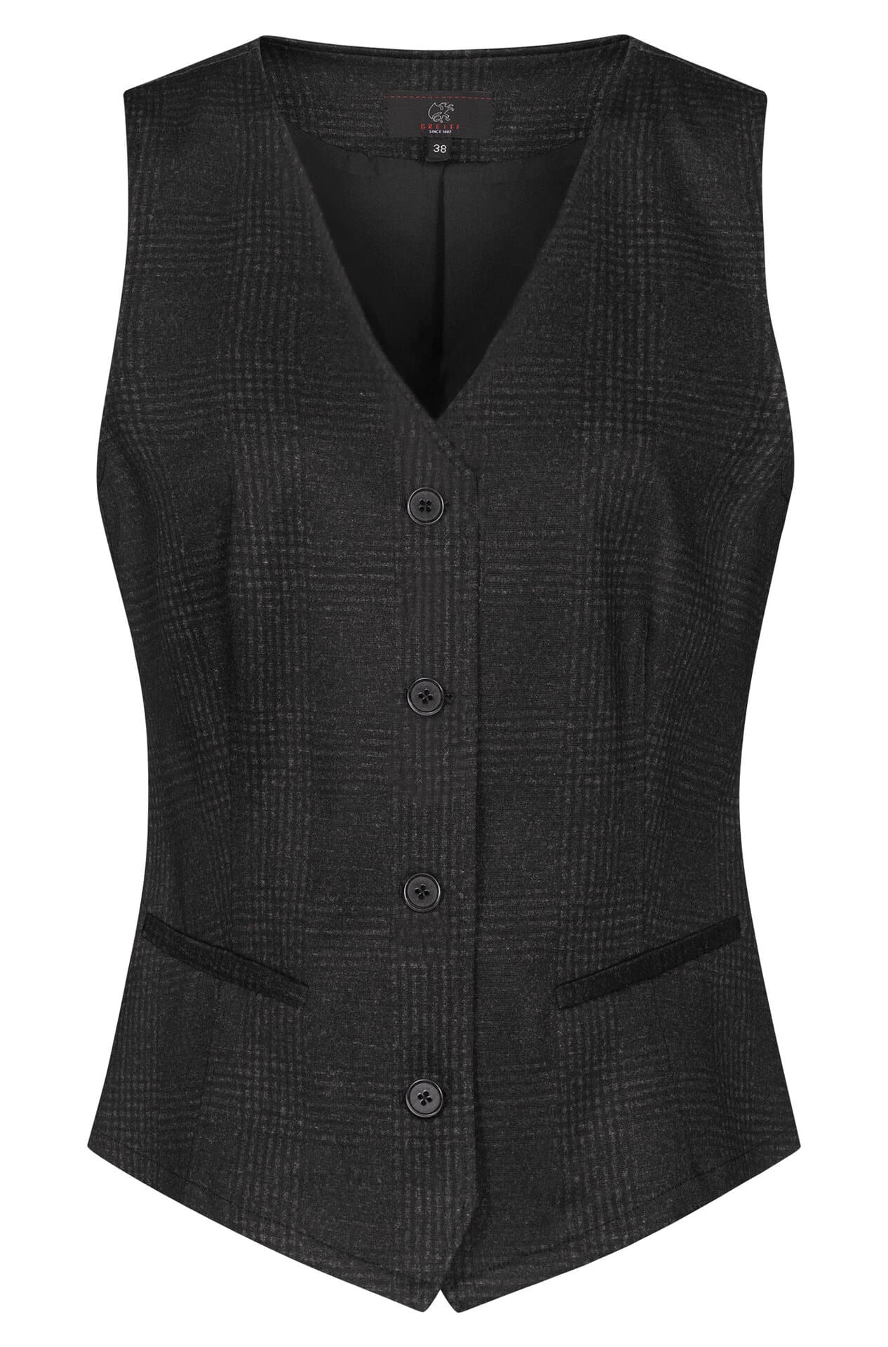 Damen-Jerseyweste Casual 1722.2120, Glencheck anthrazit Damen-Jerseyweste Casual Glencheck