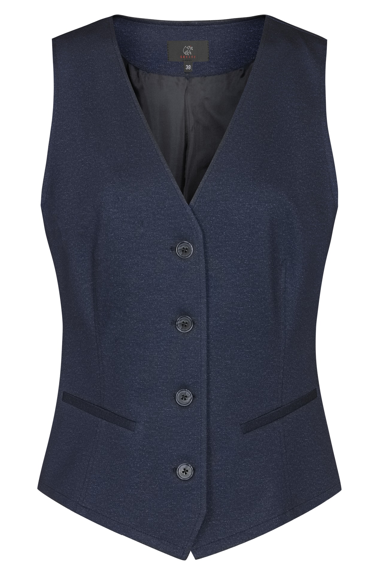 Damen-Jerseyweste Casual 1722.2125, Blau meliert Damen-Jerseyweste Casual Melange