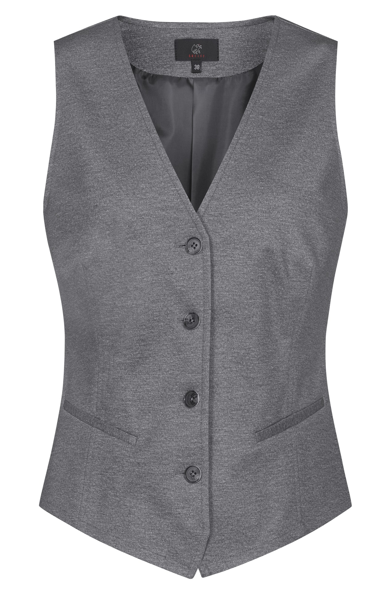 Damen-Jerseyweste Casual 1722.2155, Hellgrau meliert Damen-Jerseyweste Casual 1722.2155