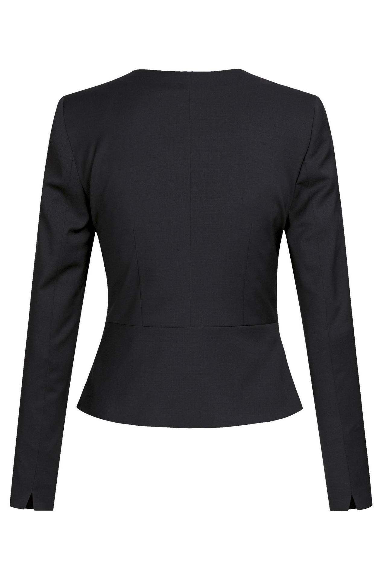 Damen-Kurzblazer Slim Fit Modern 37.5 Gabardine Damen-Kurzblazer Slim Fit Modern 37.5 1427.2820 in Schwarz, Rückansicht