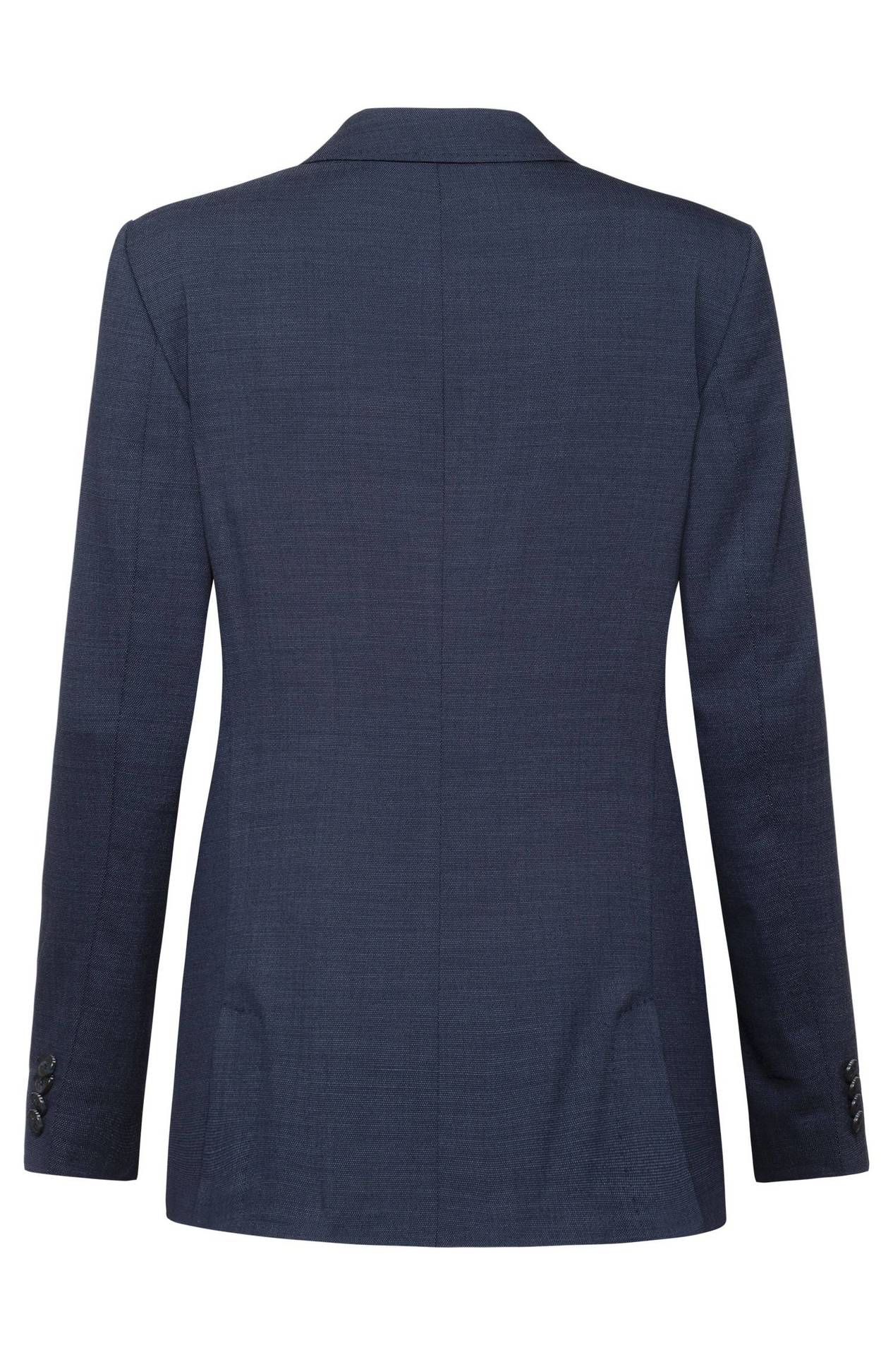 Damen-Langblazer Modern 37.5 Pinpoint Damen-Langblazer Modern 37.5 1451.2810 in Pinpoint marine, Rückansicht