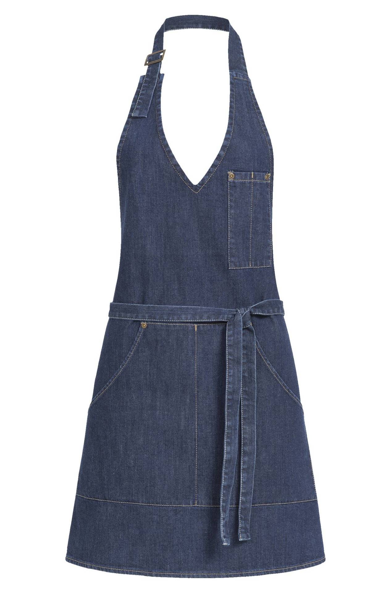 Damen-Latzschürze Denim 44117.6900, Blue denim Damen-Latzschürze Blue Denim