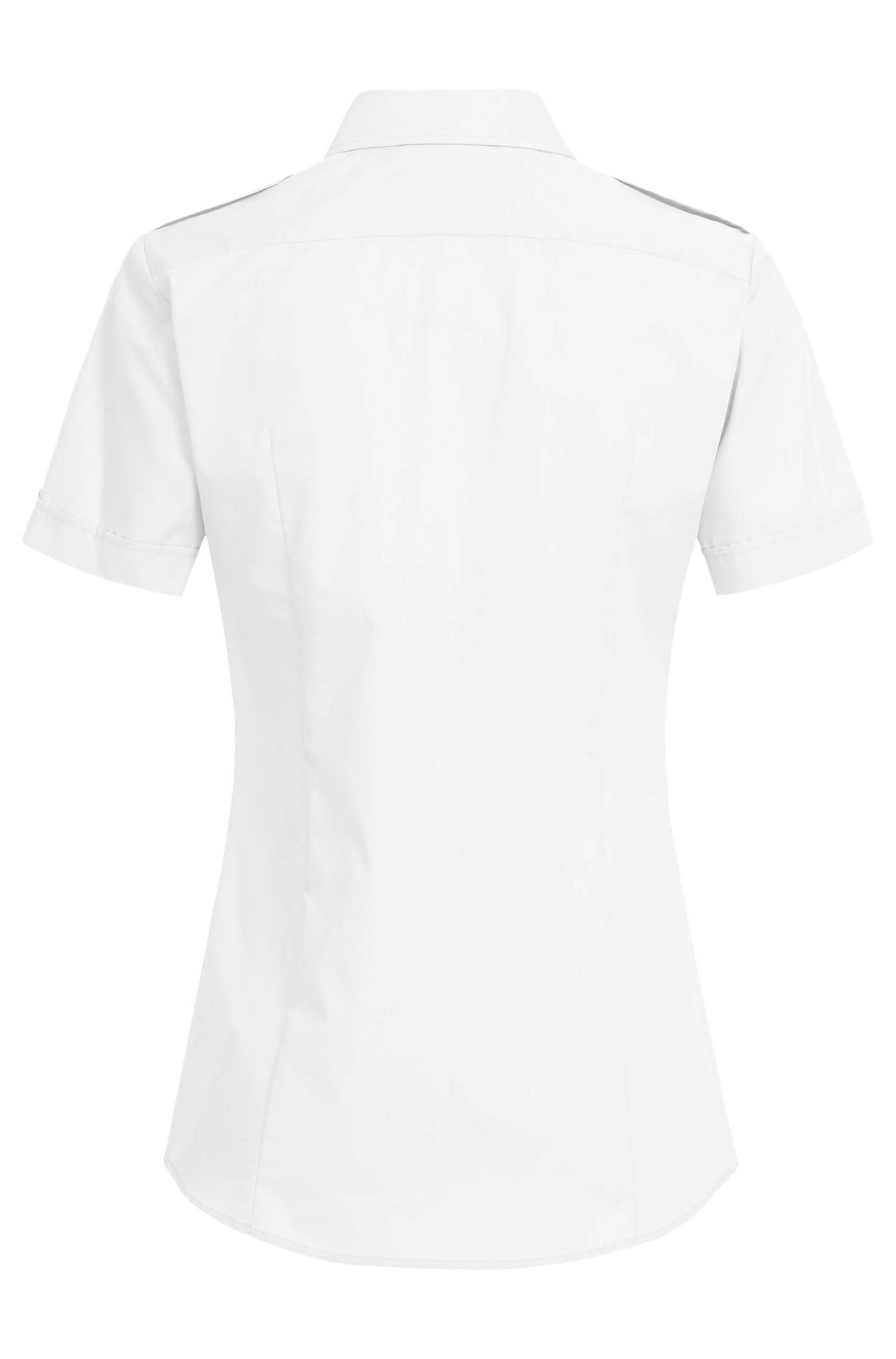 Damen-Pilotbluse Kurzarm Simple Damen-Pilotbluse Kurzarm Simple 6571.1450 in Weiss, Rückansicht