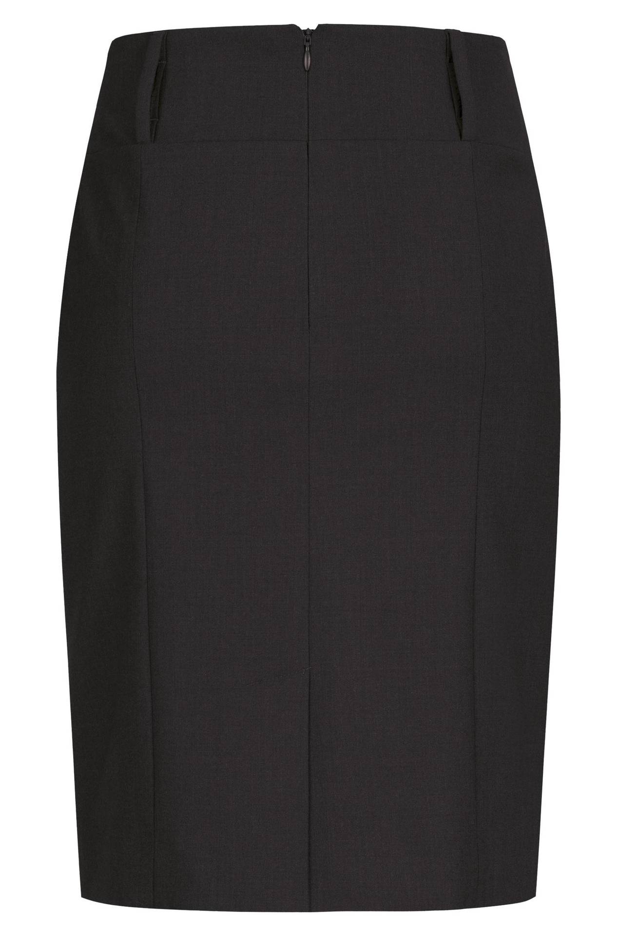 Damen-Stiftrock Premium mit Teilungsnähten Damen-Stiftrock Premium 1517.666 in Schwarz, Rückansicht