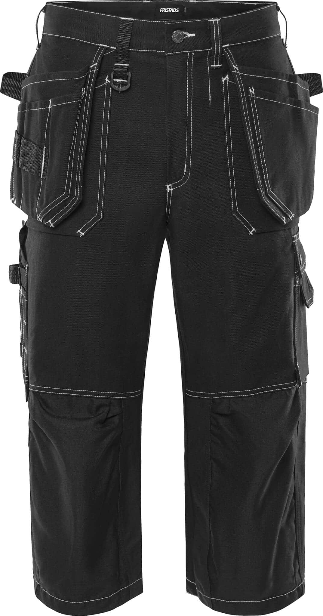 3/4 Handwerkerhose 283 FAS von Fristads in Schwarz, Vorderansicht 3/4 Handwerkerhose 283 FAS