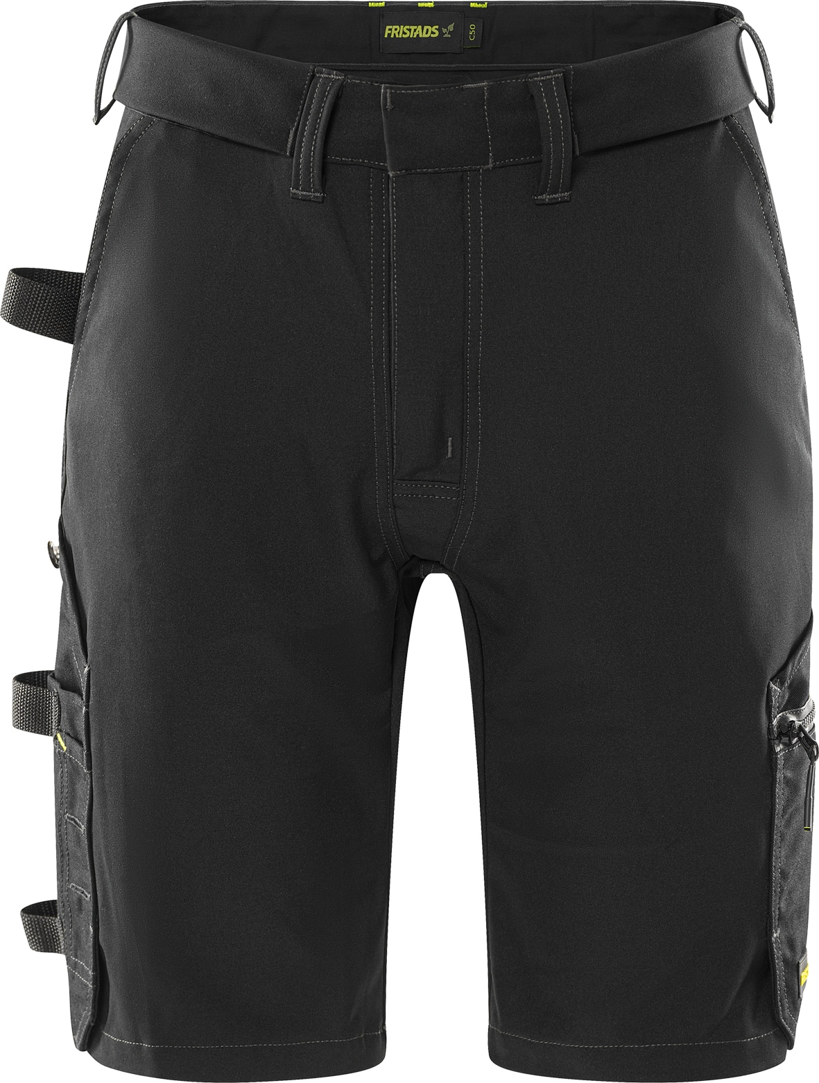 Flex Handwerker-Shorts Stretch 2803 GHST von Fristads in Schwarz, Vorderansicht Flex Handwerker-Shorts Stretch 2803 GHST