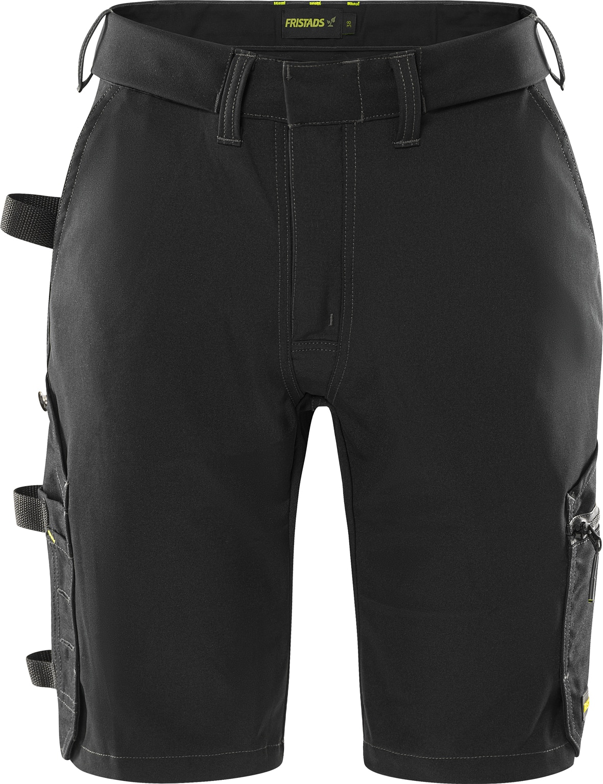 Flex Handwerker-Shorts Stretch Damen 2804 GHST von Fristads in Schwarz, Vorderansicht Flex Handwerker-Shorts Stretch Damen 2804 GHST