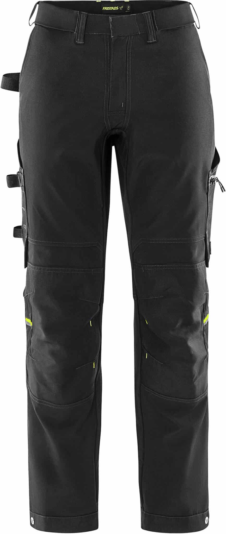 Flex Handwerker-Stretch-Hose Damen 2802 GHST von Fristads in Schwarz, Vorderansicht Flex Handwerker-Stretch-Hose Damen 2802 GHST