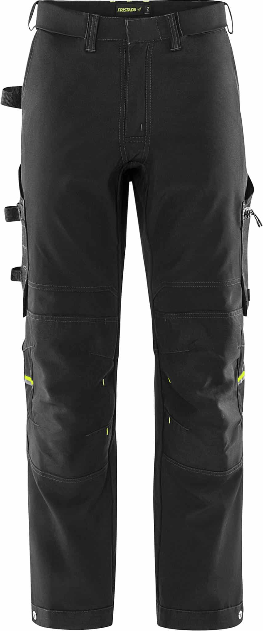 Flex Handwerker Stretchhose 2801 GHST von Fristads in Schwarz, Vorderansicht Flex Handwerker Stretchhose 2801 GHST