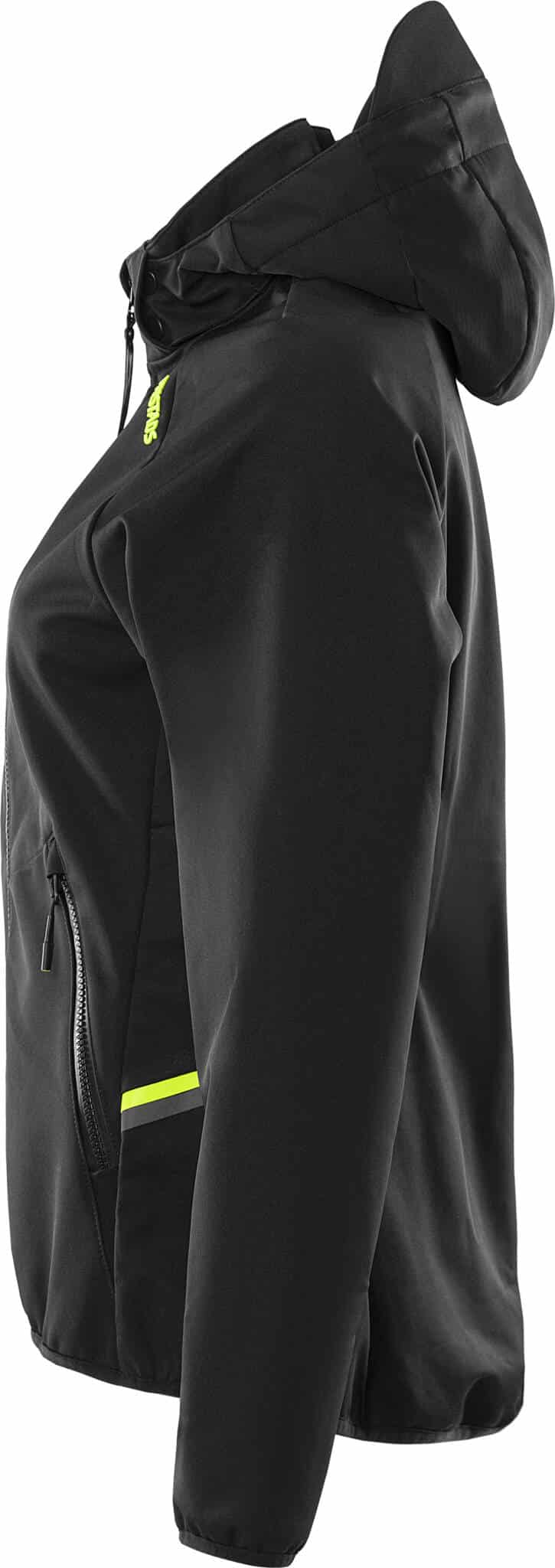Funktions-Kapuzen-Softshelljacke Damen 4872 GBF Funktions-Kapuzen-Softshelljacke Damen 4872 GBF von Fristads in Schwarz, Seitenansicht