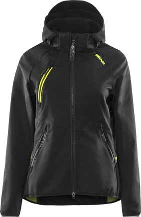 Funktions-Kapuzen-Softshelljacke Damen 4872 GBF von Fristads in Schwarz, Vorderansicht Funktions-Kapuzen-Softshelljacke Damen 4872 GBF