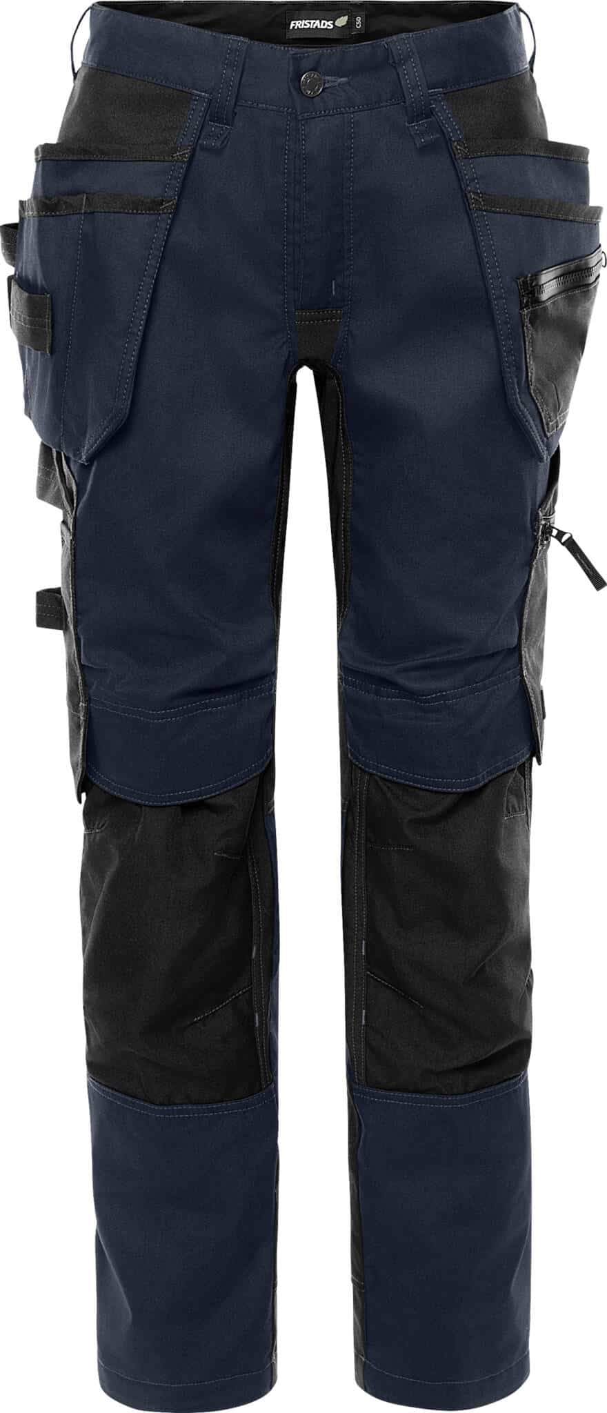 Green Handwerker-Stretch-Hose Damen 2901 GWM von Fristads in Dunkel Marineblau, Vorderansicht Green Handwerker-Stretch-Hose Damen 2901 GWM