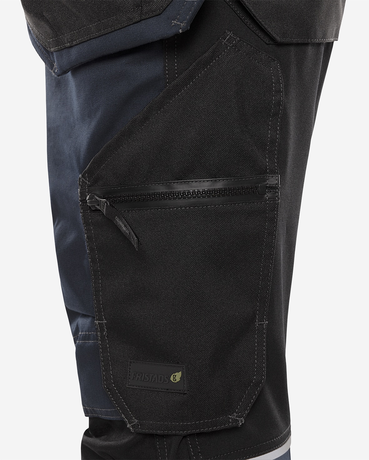Green Handwerker-Stretchhose 2900 GWM Green Handwerker-Stretchhose 2900 GWM von Fristads, Detail Beintasche mit Reißverschlusstasche