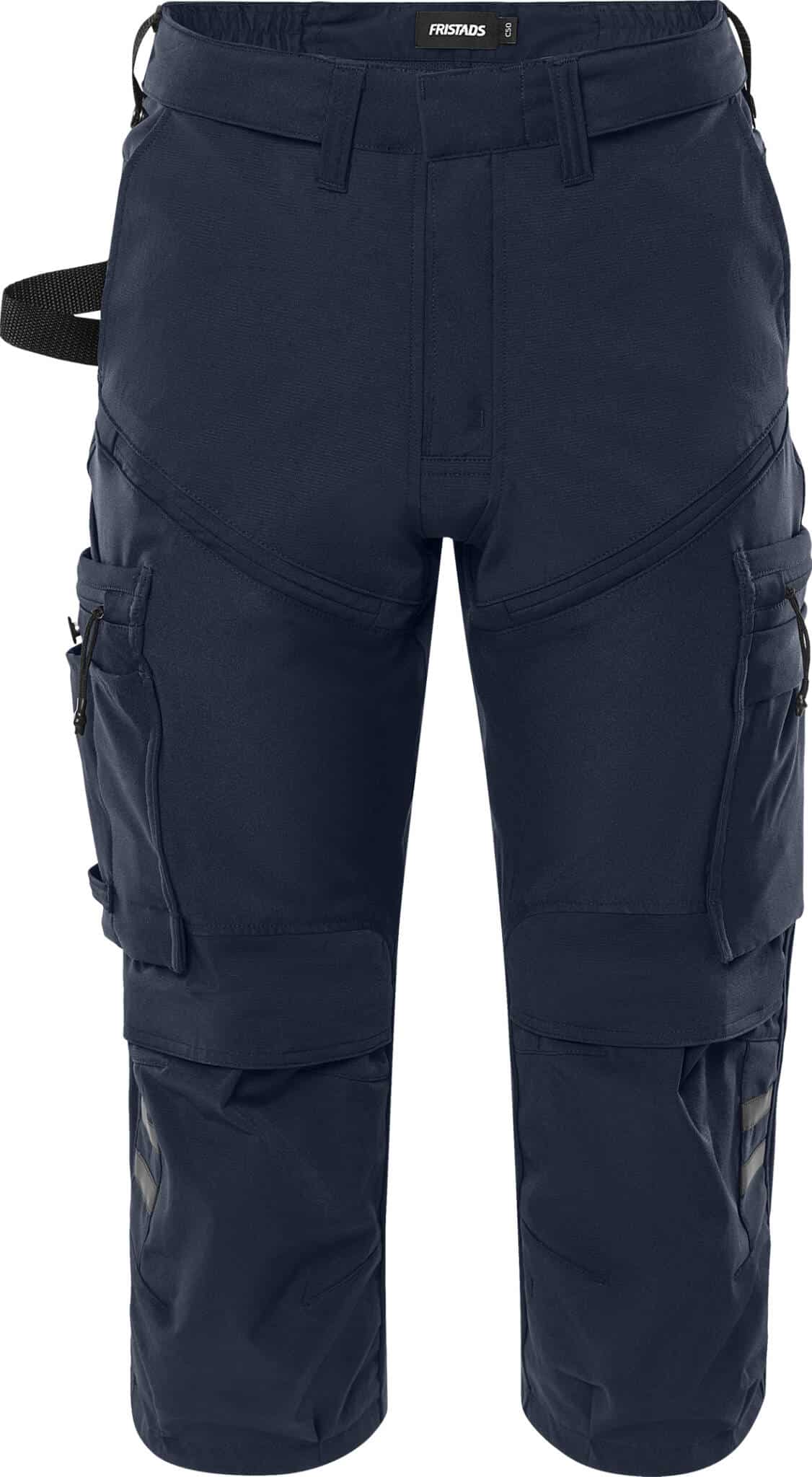 Handwerker 3/4-Stretch-Hose 2600 GLWS Handwerker 3/4-Stretch-Hose 2600 GLWS von Fristads in Dunkel Marineblau, Vorderansicht ohne Hängetaschen