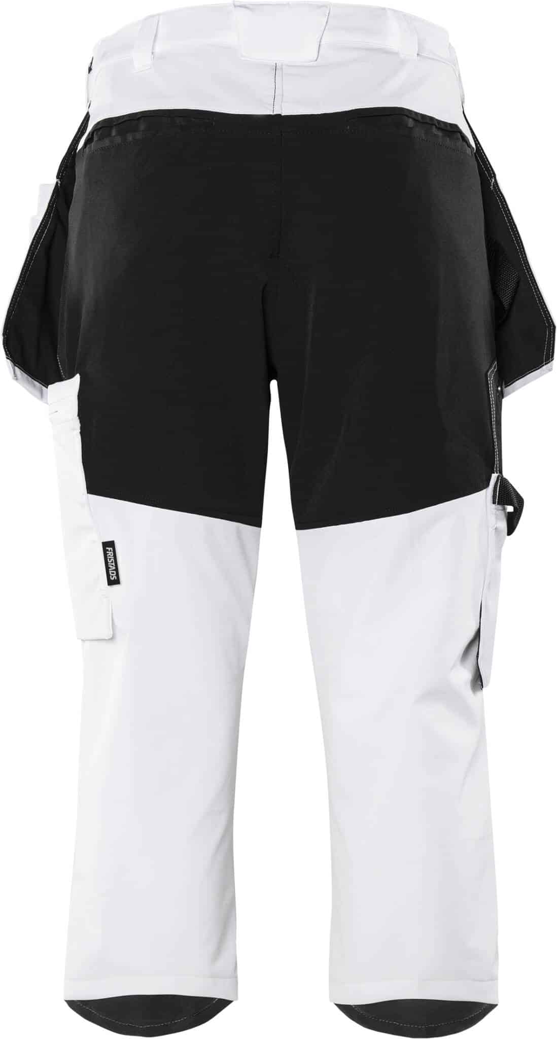 Handwerker-3/4-Stretchhose 2761 LWS Handwerker-3/4-Stretchhose 2761 LWS von Fristads in Weiß/Schwarz, Rückansicht
