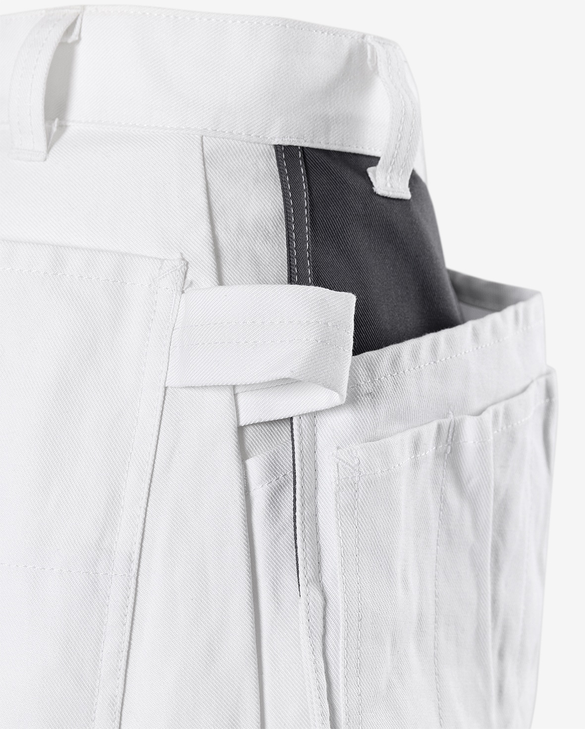 Handwerker Baumwoll-Hose 258 BM Handwerker Baumwoll-Hose 258 BM von Fristads, Detail Vordertasche und Hammerschlaufe
