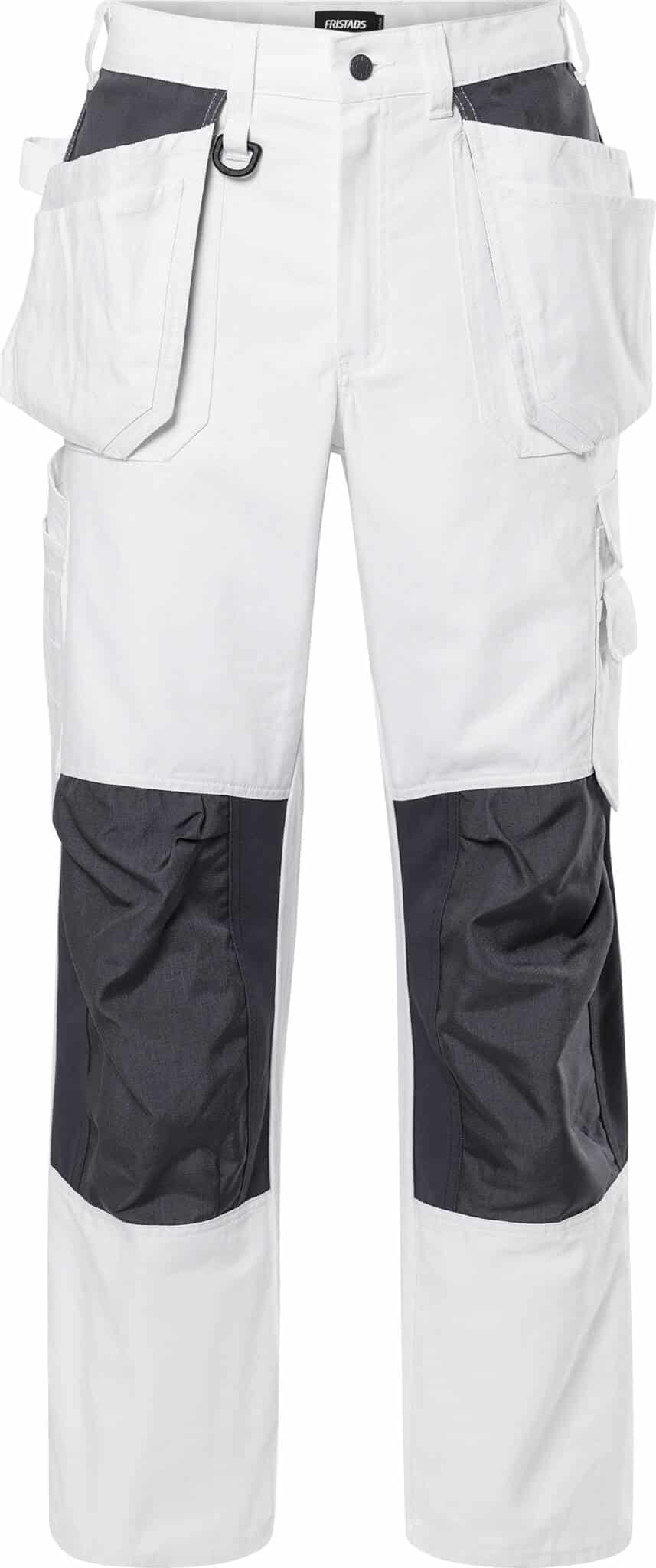 Handwerker Baumwoll-Hose 258 BM von Fristads in Weiss, Vorderansicht Handwerker Baumwoll-Hose 258 BM