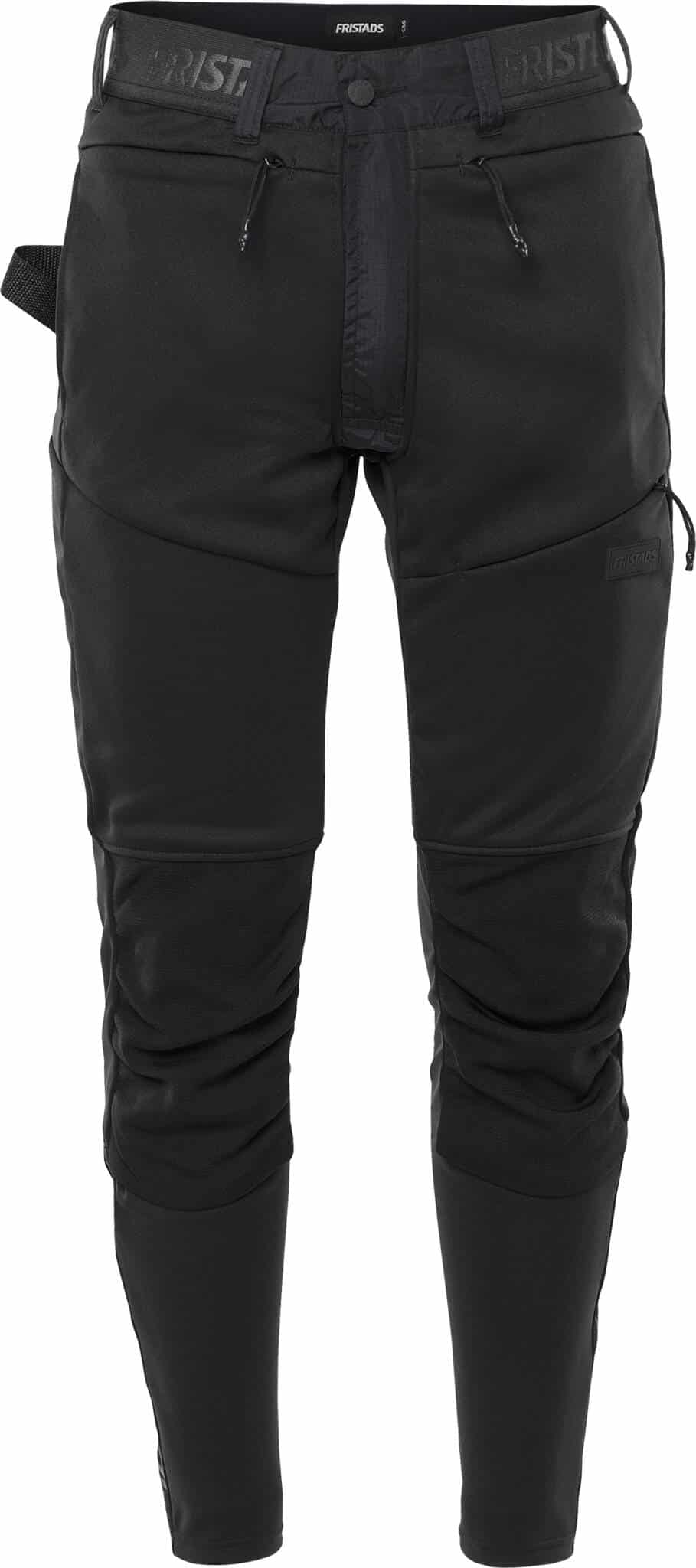 Handwerker-Jogginghose 2687 SSL Handwerker-Jogginghose 2687 SSL von Fristads in Schwarz, Vorderansicht mit verstauten Nageltaschen