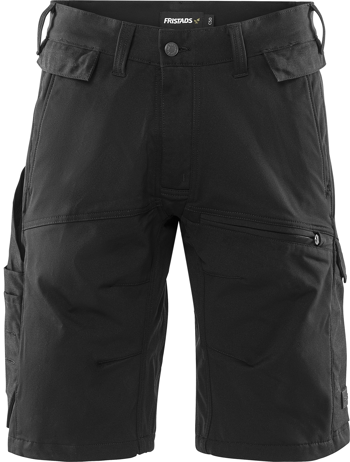 Handwerker-Shorts Stretch 2831 GSTT Handwerker-Shorts Stretch 2831 GSTT von Fristads in Schwarz, Vorderansicht ohne Hängetaschen