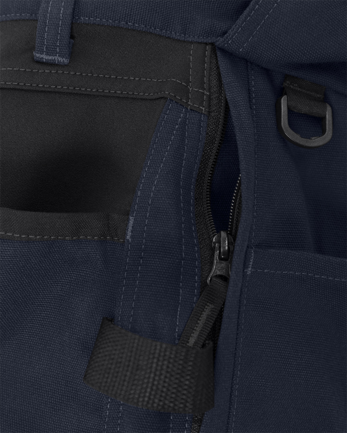 Handwerker Stretch-Hose Damen 2533 GCYD Handwerker Stretch-Hose Damen 2533 GCYD von Fristads, Detail Seitentasche mit Reißverschluss und D-Ring