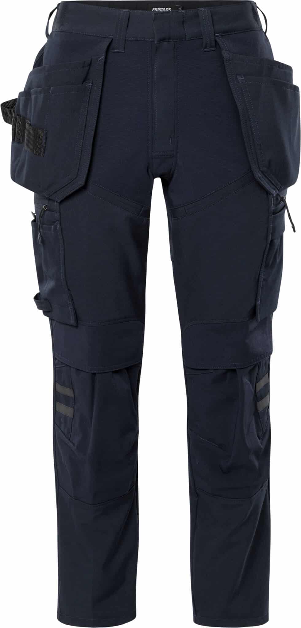 Handwerker Stretch-Hose Damen 2599 GLWS von Fristads in Dunkel Marineblau, Vorderansicht Handwerker Stretch-Hose Damen 2599 GLWS