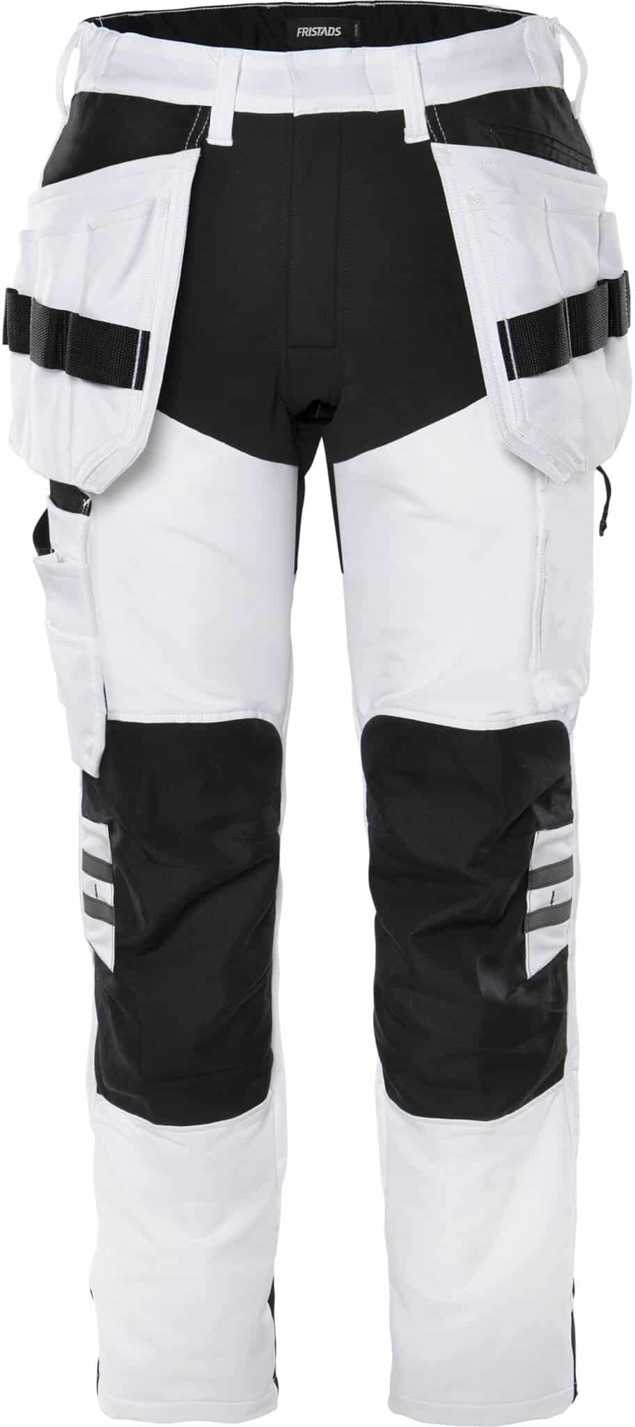Handwerker-Stretchhose 2760 GLWS von Fristads in Weiß/Schwarz, Vorderansicht Handwerker-Stretchhose 2760 GLWS