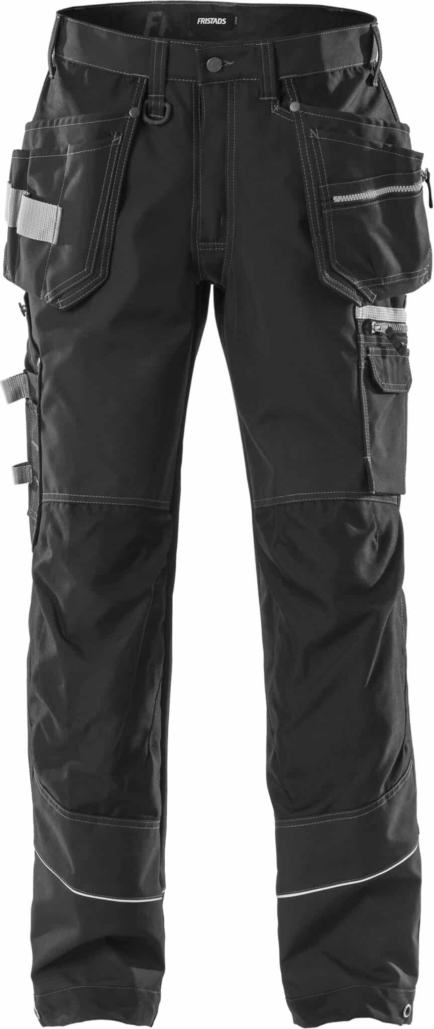 Handwerkerhose 2122 CYD von Fristads in Schwarz, Vorderansicht Handwerkerhose 2122 CYD