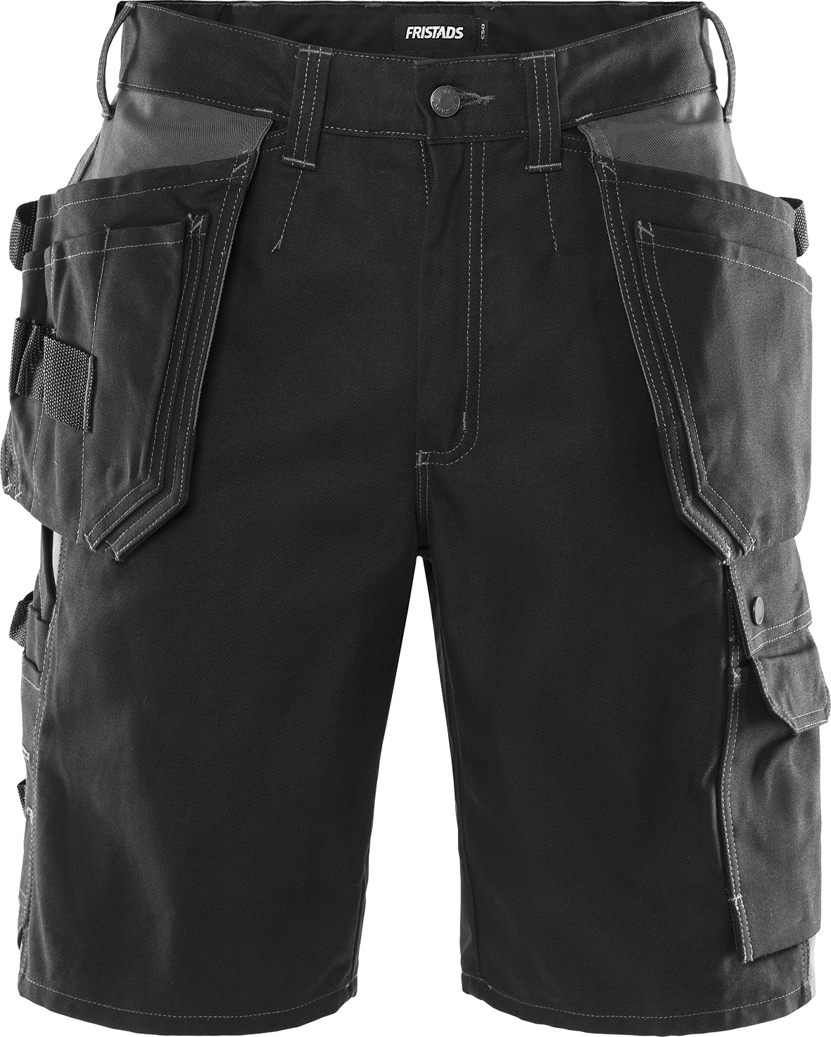 Handwerkershorts 201 FAS von Fristads in Schwarz, Vorderansicht Handwerkershorts 201 FAS