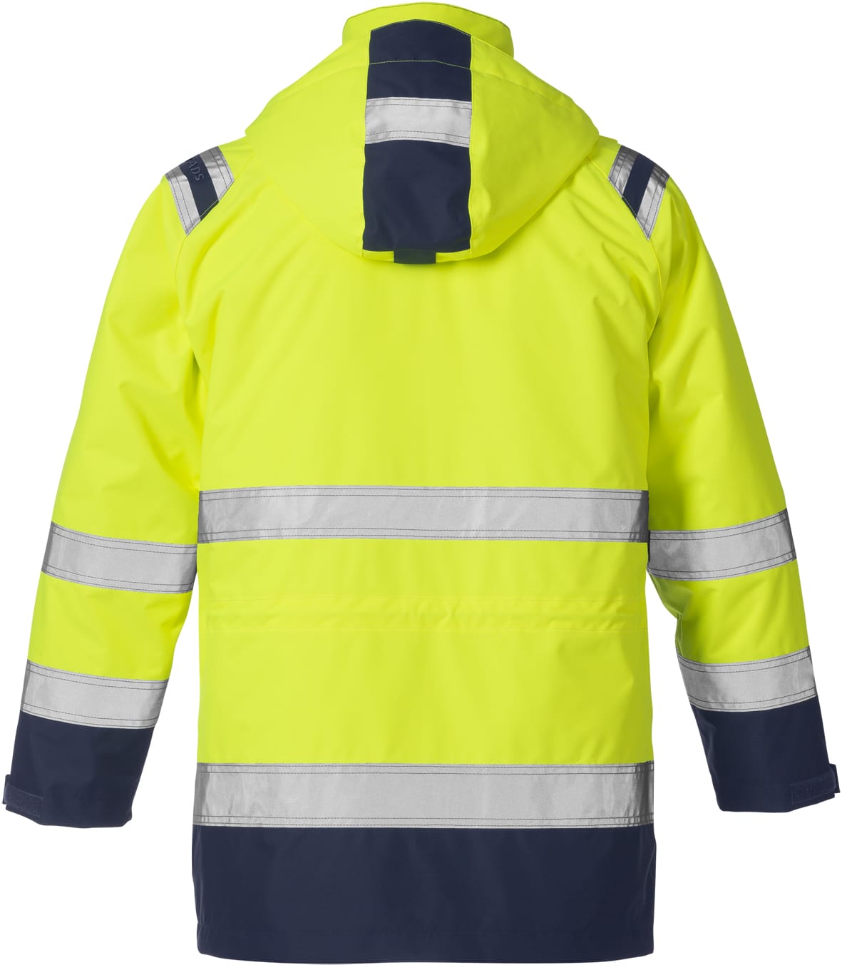 High Vis Airtech® 3-in-1 Parka Kl. 3 4036 GTT High Vis Airtech® 3-in-1 Parka Kl. 3 4036 GTT von Fristads in Warnschutz-Gelb/Marine, Rückansicht