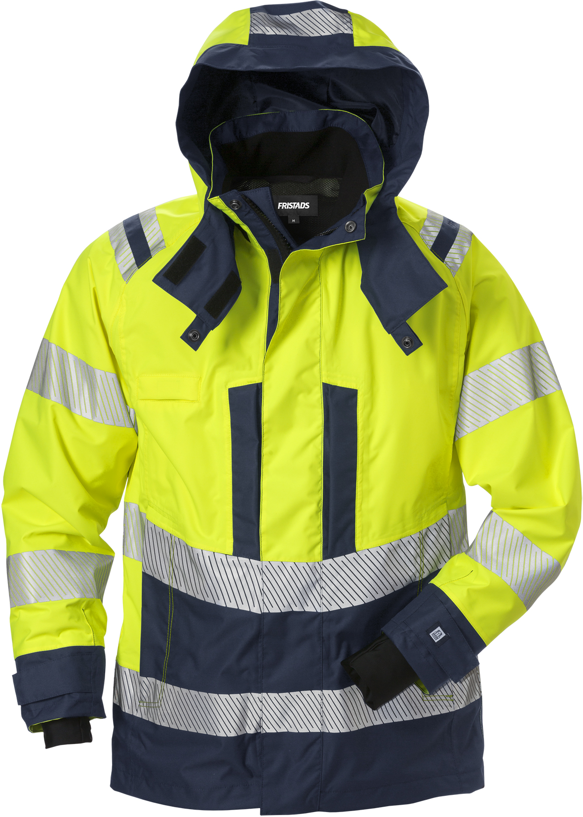 High Vis Airtech® Außenjacke Damen Kl. 3 4518 GTT von Fristads in Warnschutz-Gelb/Marine, Vorderansicht High Vis Airtech® Außenjacke Damen Kl. 3 4518 GTT