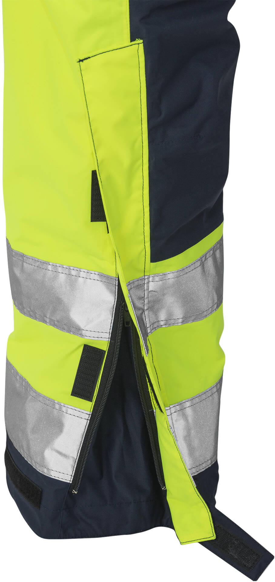 High Vis Airtech® Winterhose Kl. 2 2035 GTT High Vis Airtech® Winterhose Kl. 2 2035 GTT von Fristads, Detail Beinabschluss mit kurzem Reißverschluss