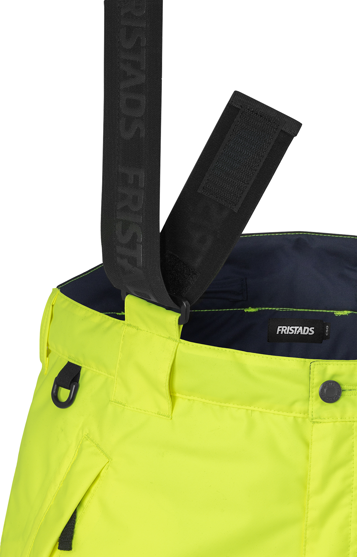 High Vis Airtech® Winterhose Kl. 2 2035 GTT High Vis Airtech® Winterhose Kl. 2 2035 GTT von Fristads, Detail abnehmbare Hosenträger und D-Ring