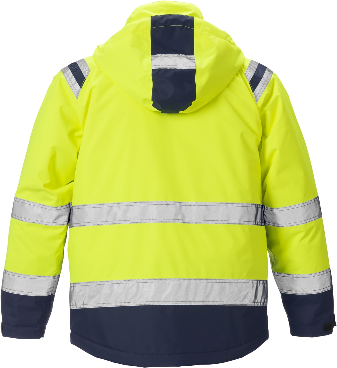 High Vis Airtech® Winterjacke Kl. 3 4035 GTT High Vis Airtech® Winterjacke Kl. 3 4035 GTT von Fristads in Warnschutz-Gelb/Marine, Rückansicht
